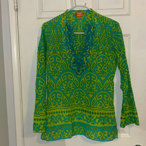 Hale bob Corine Silk Tunic S Med - Picture 3 of 7